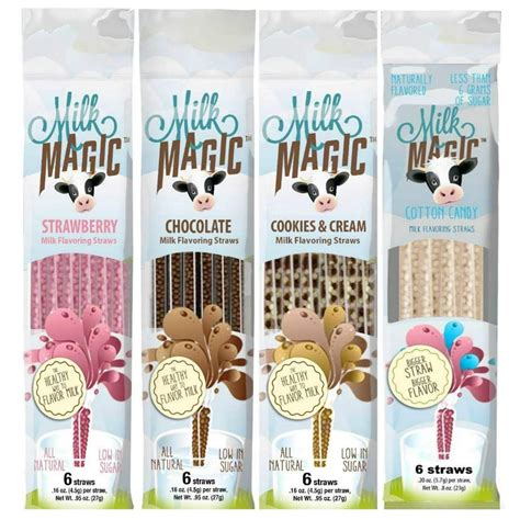 Various milk magic straw flavors